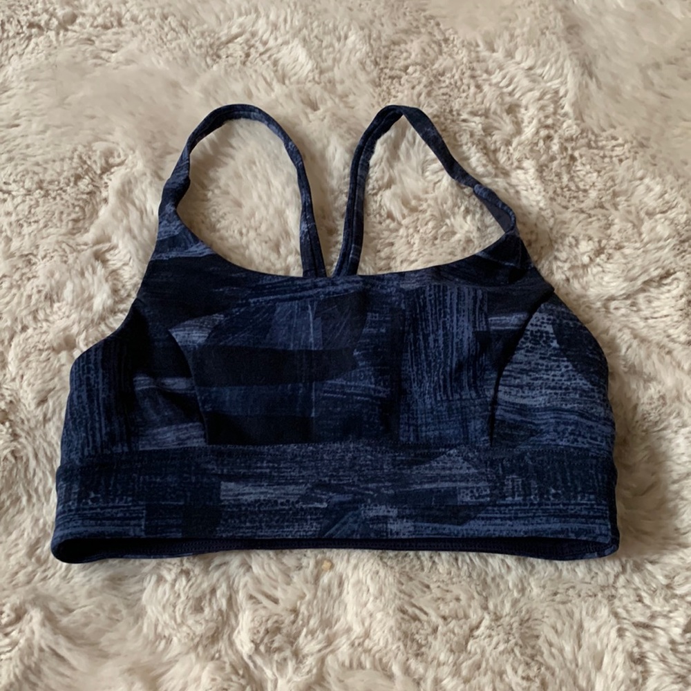 Blue Lululemon sports bra